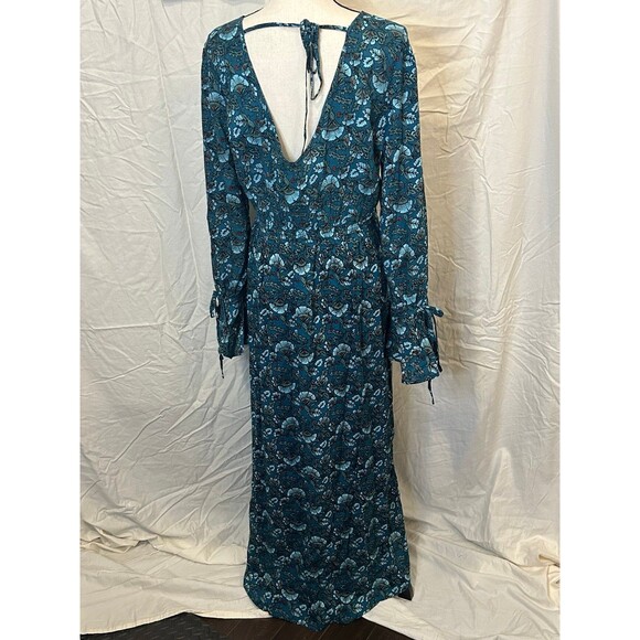 NWT Jewel teal floral wrap maxi dress size large - Picture 4 of 4